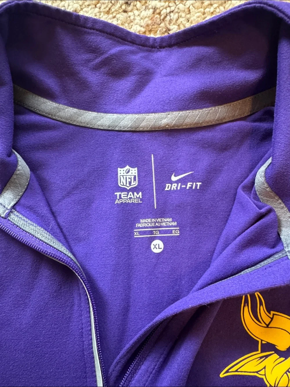 Minnesota Vikings Purple Nike Quarter-Zip Pullover